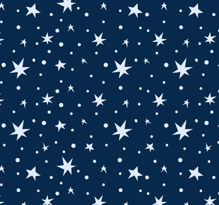 Stars on navy blue Wallpaper - TenStickers