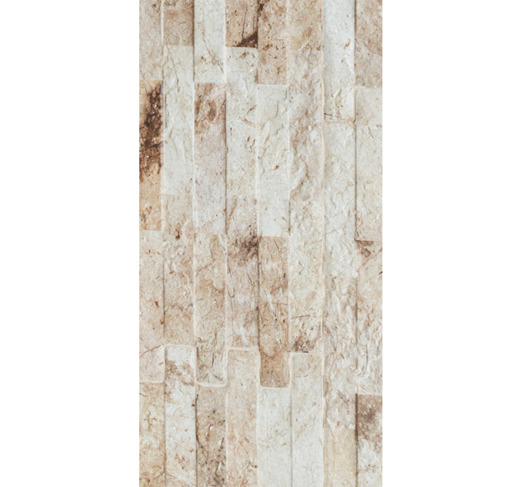 Brick pattern sober tones Wood Effect  Wallpaper - TenStickers