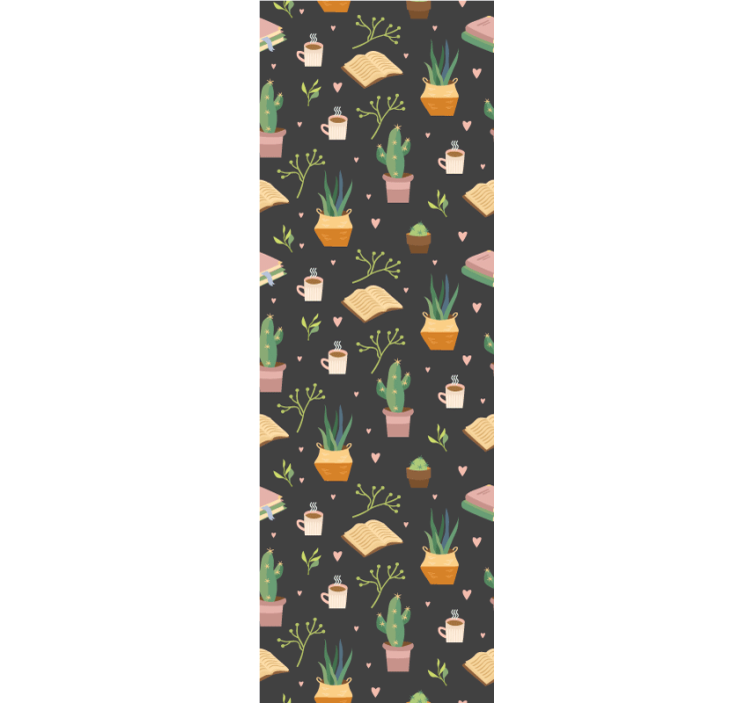 Cacti Coziness Pattern nature wallpaper - TenStickers