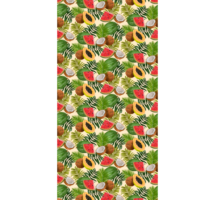 Tropical Fruit Fiesta nature wallpaper - TenStickers