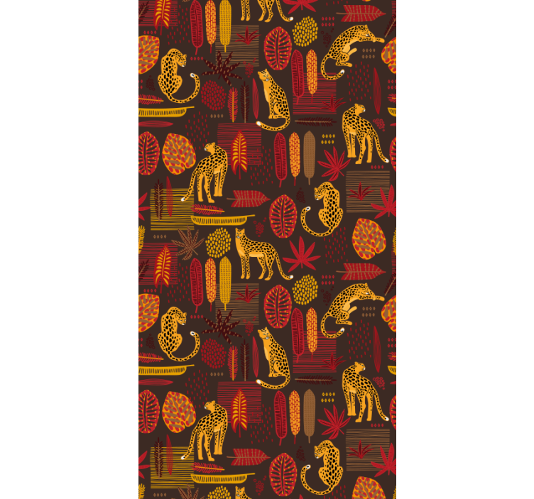 African Safari Motif animal wallpaper - TenStickers