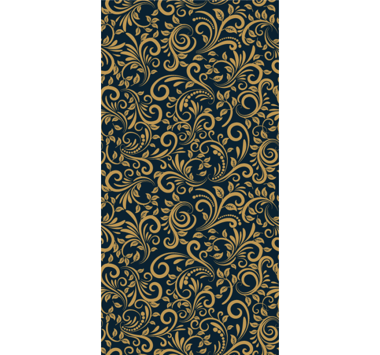 Ornate Foliage Pattern floral ornament wallpaper - TenStickers