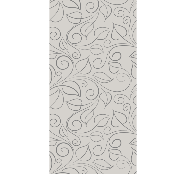 Ornamental Foliage leaf wallpaper - TenStickers