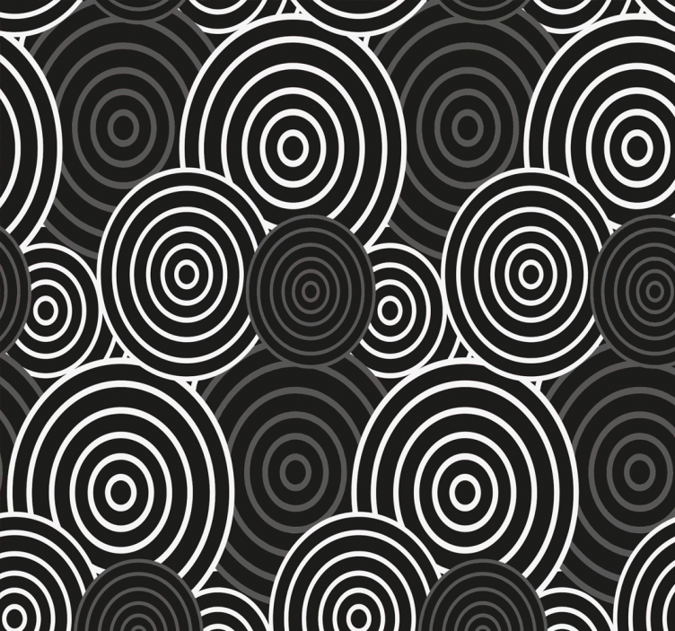 Concentric Circles geometric wallpaper - TenStickers