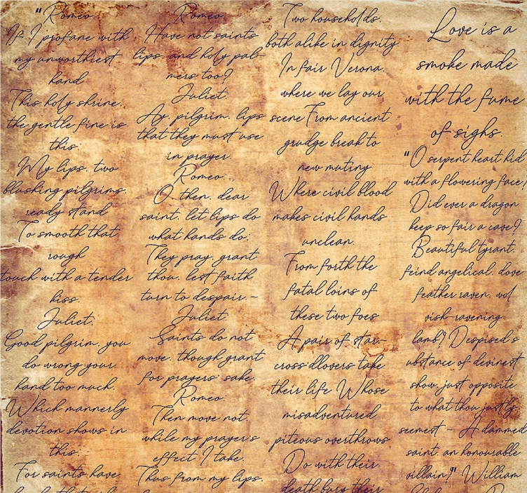 Vintage Calligraphy Wallpaper - TenStickers