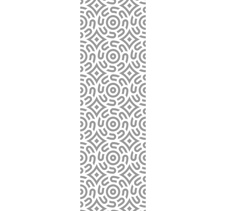 White geometric pattern with circles wallpaper - TenStickers