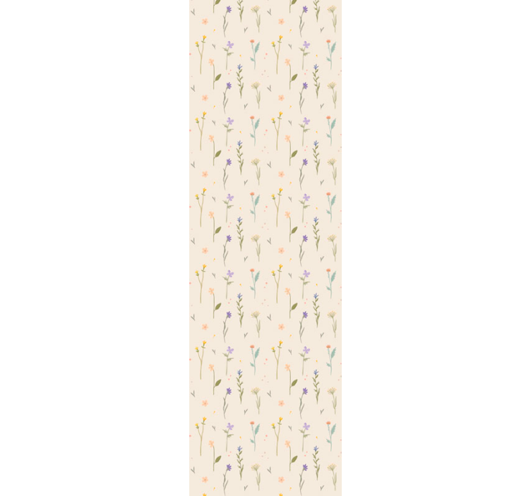 Fresh minimalist style floral wallpaper - TenStickers