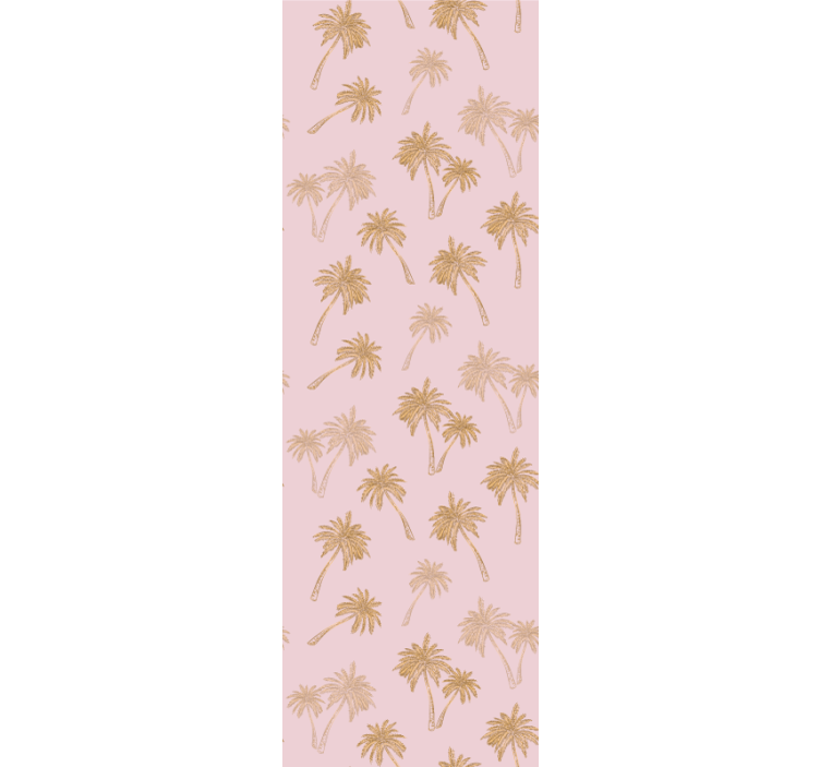 Palm tree golden blush wallpaper - TenStickers