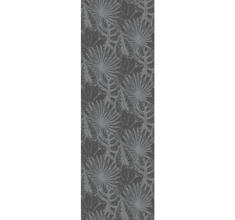 Tropical palm tree grey dark tree wallpaper - TenStickers