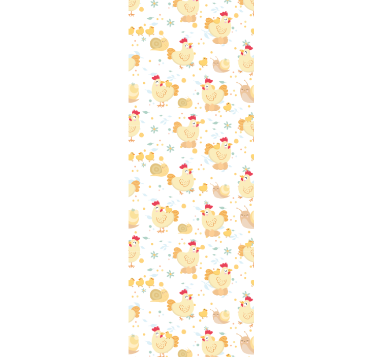 Chickens and snails cartoon modern wallpaper - TenStickers