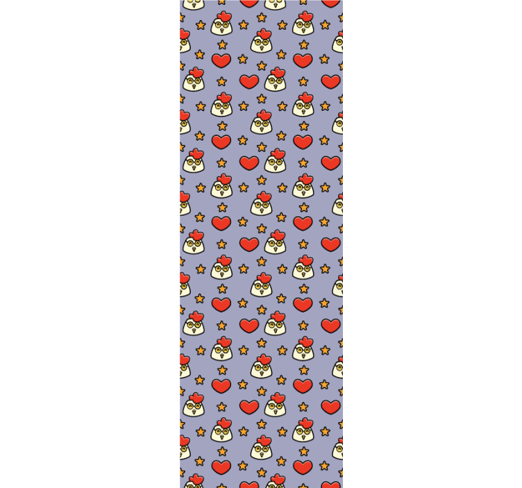 Cartoon Chicken Pattern animal wallpaper - TenStickers