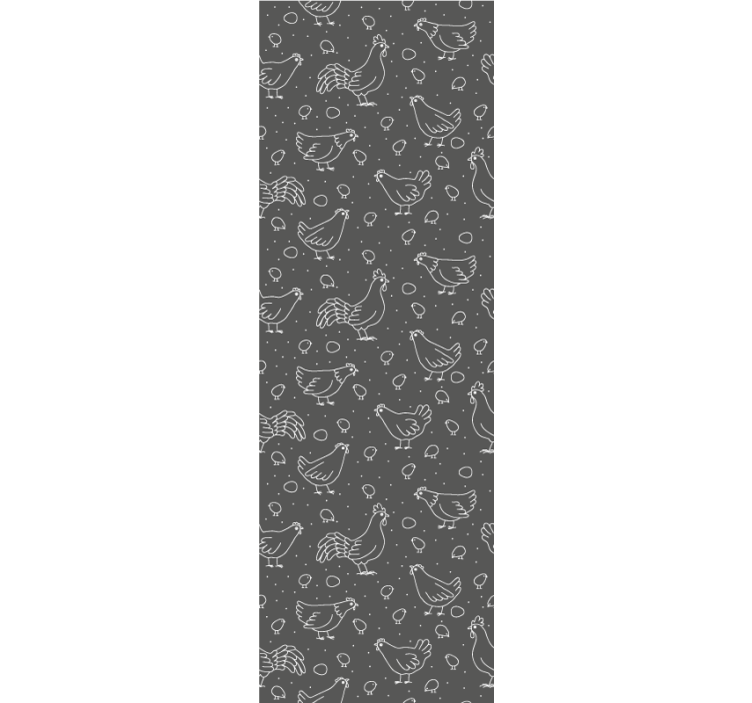 Hen Motif Pattern animal wallpaper - TenStickers