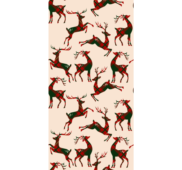 Festive Reindeer animal wallpaper - TenStickers