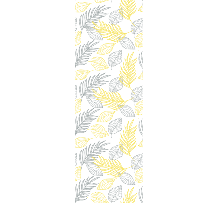 Leafy Botanical Pattern leaf wallpaper - TenStickers