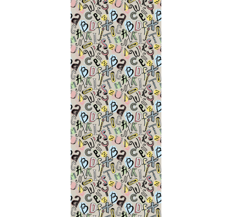 Alphabetic Fun letter wallpaper - TenStickers