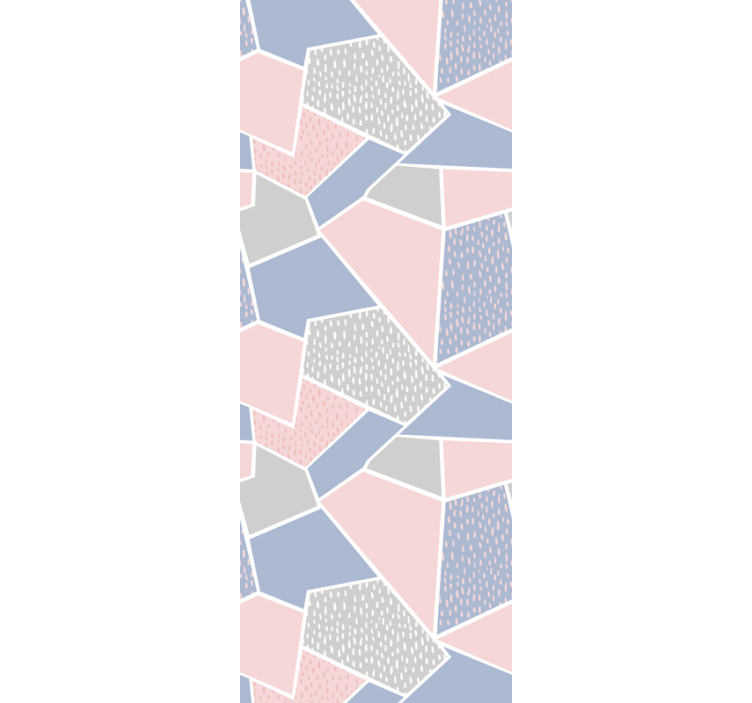 Nordic geometric soft pastels Lounge Wallpaper - TenStickers
