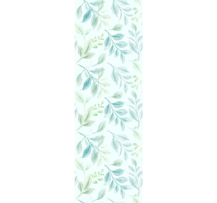 Green thin leaves leaf wallpaper - TenStickers