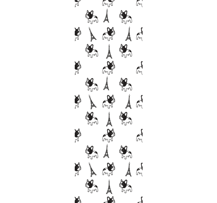 Parisian Pooches dogs wallpaper - TenStickers