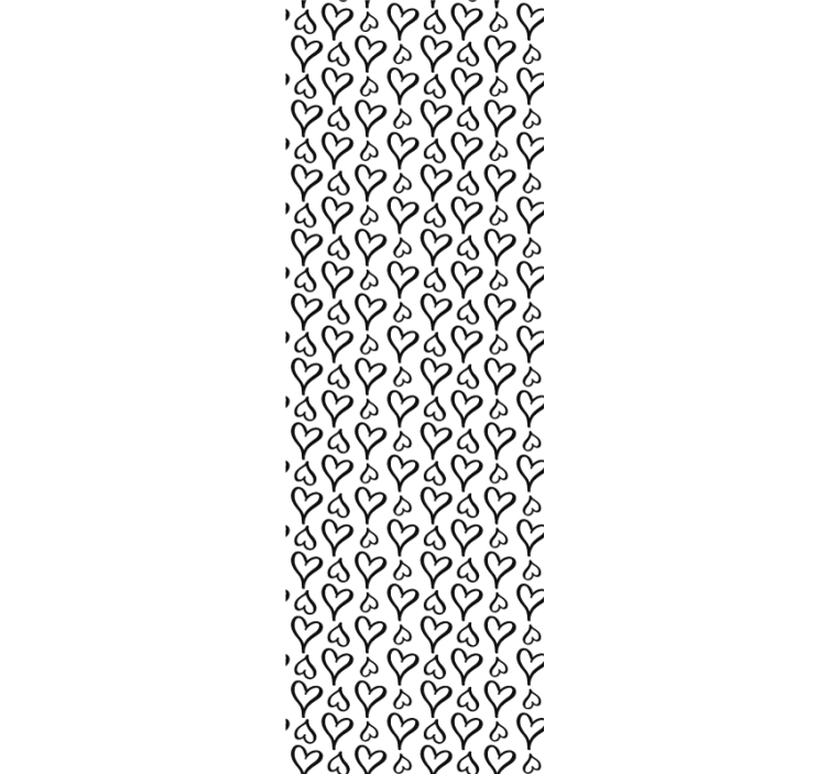 Heart Motif Repeat shapes wallpaper - TenStickers