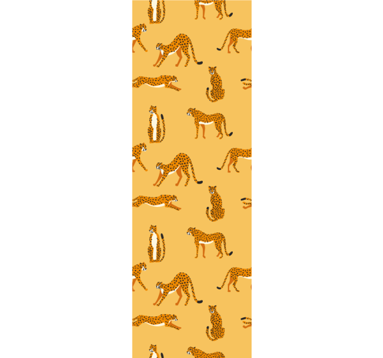 Playful Leopards animal wallpaper - TenStickers