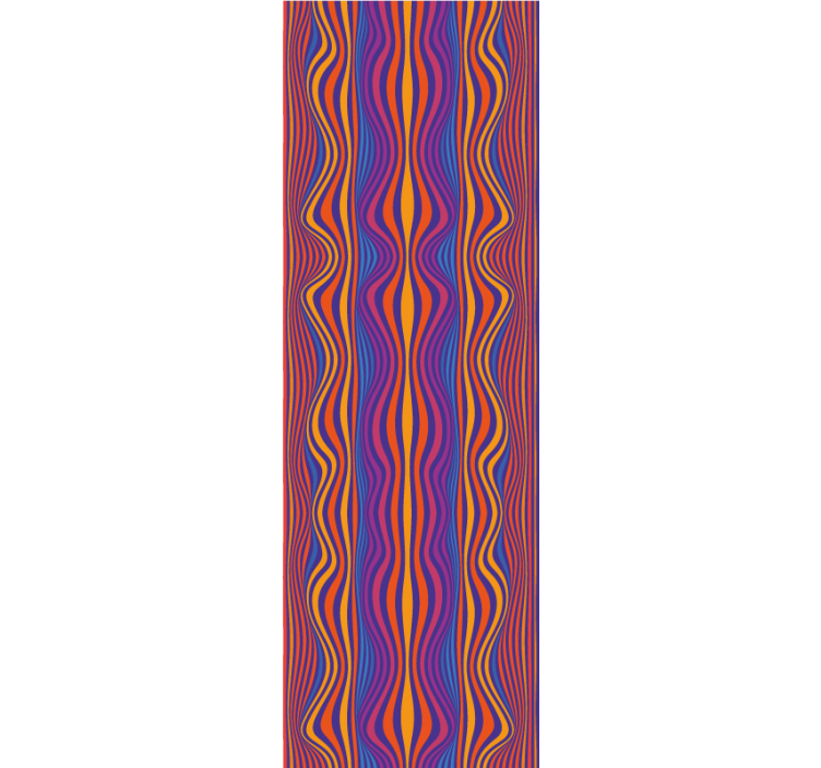 Psychedelic groovy lines abstract wallpaper - TenStickers