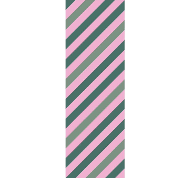 Pink and green diagonal stripes Wallpaper - TenStickers