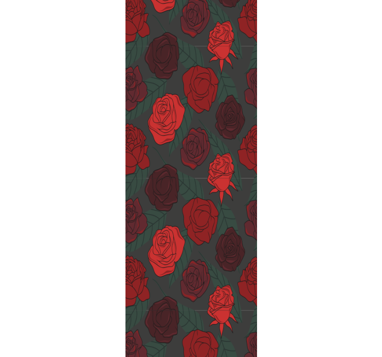 Rosy Elegance flower wallpaper - TenStickers