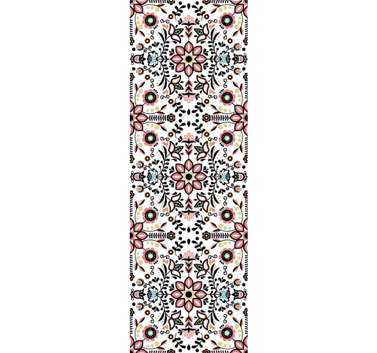 Ornamental Motif floral ornament wallpaper - TenStickers
