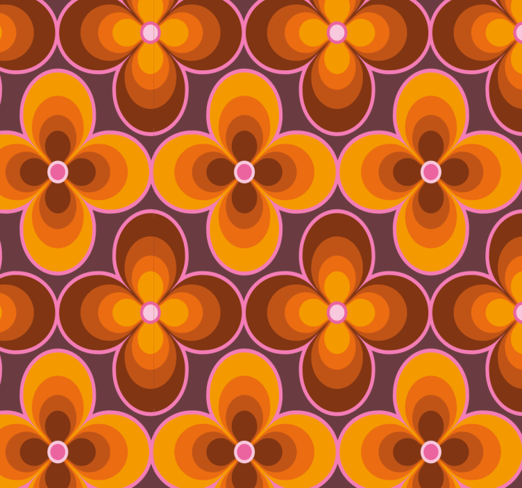 Geometric Floral Burst geometric wallpaper - TenStickers