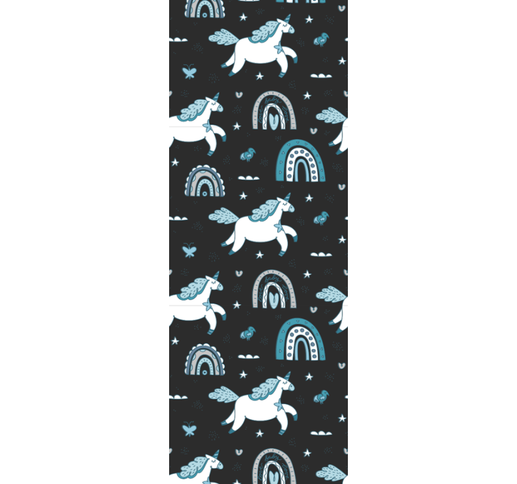 Seamless horse dark pattern Childrens Wallpaper - TenStickers