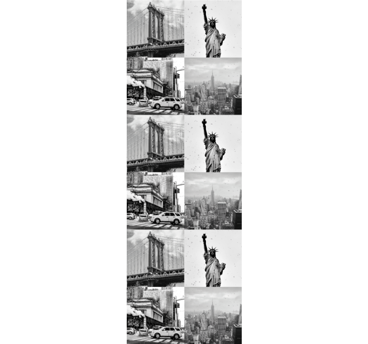 NYC grey collage  New York Wallpaper - TenStickers