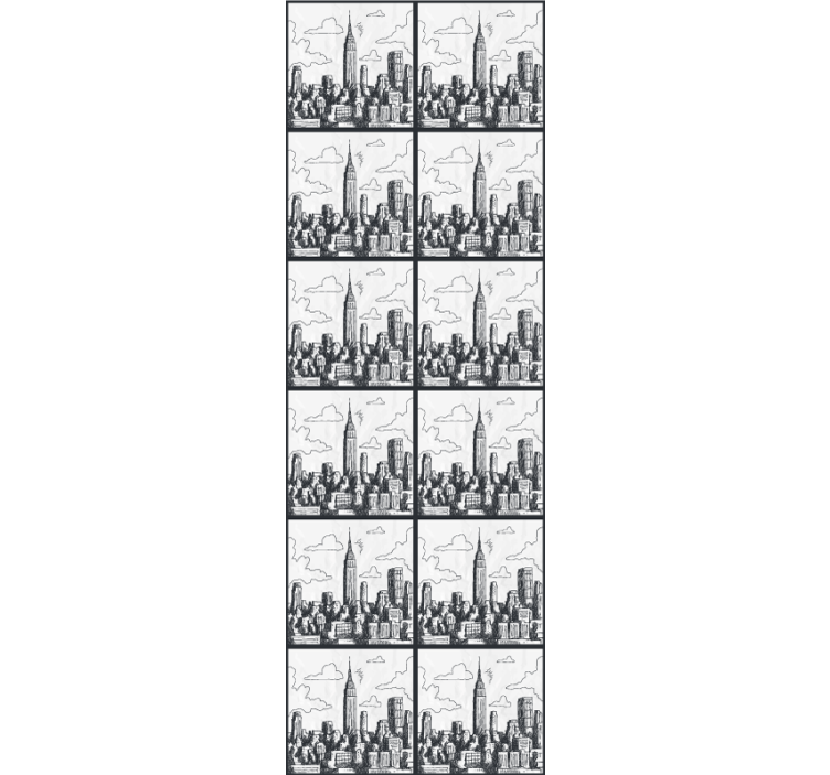 NYC sketch collage  New York wallpaper - TenStickers