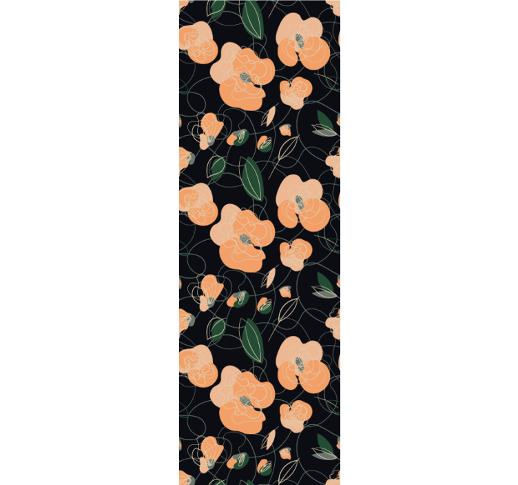 Botanical Blossom Pattern flower wallpaper - TenStickers