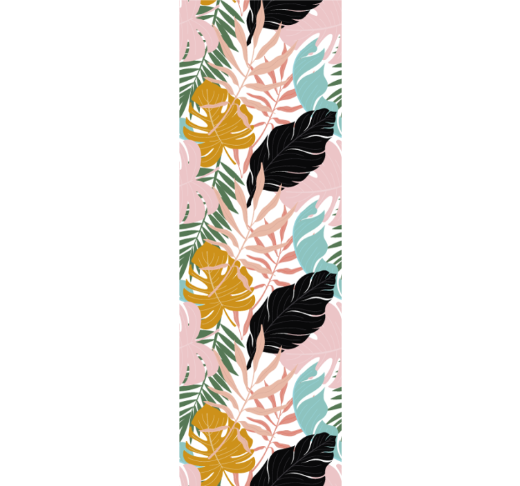 Exotic foliage assortment leaf wallpaper - TenStickers