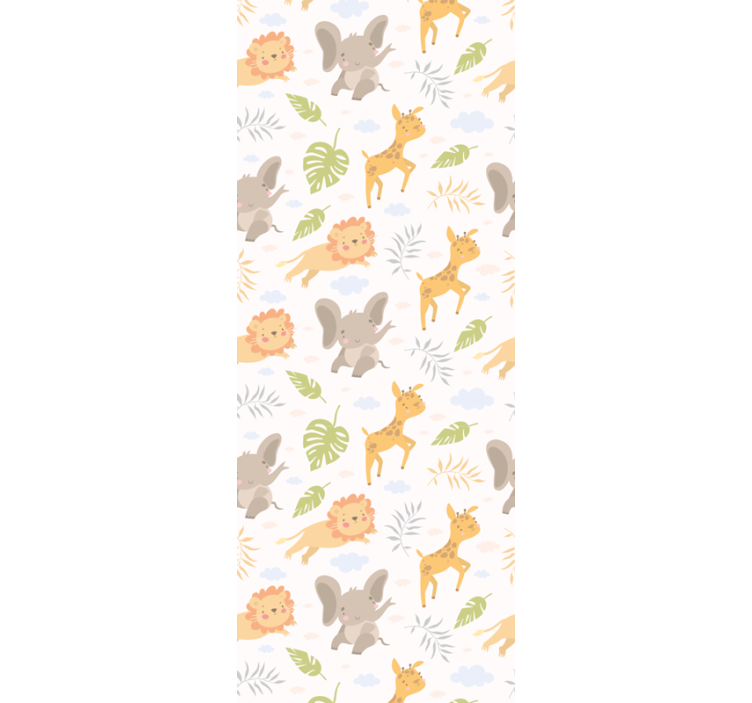 Nordic minimalistic safari Childrens Wallpaper - TenStickers
