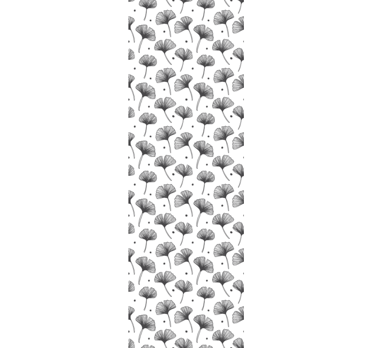 Ginkgo Biloba Pattern leaf wallpaper - TenStickers