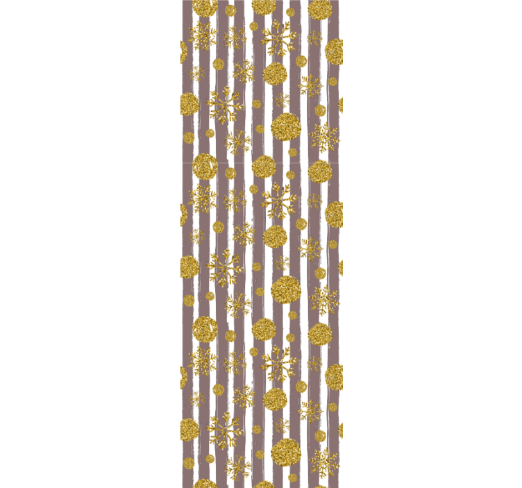 Golden circles and snowflakes xmas wallpaper - TenStickers