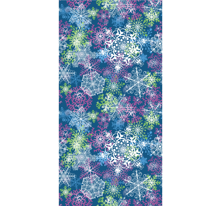 Snowflake Ensemble christmas wallpaper - TenStickers