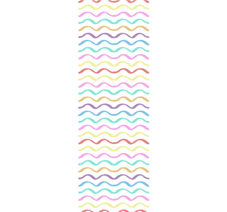 Rainbow wave pattern Hallway Wallpaper - TenStickers