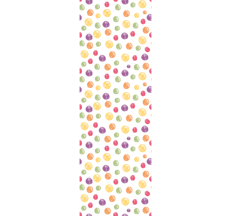 Colorful polka dots pattern Spotty Wallpaper - TenStickers