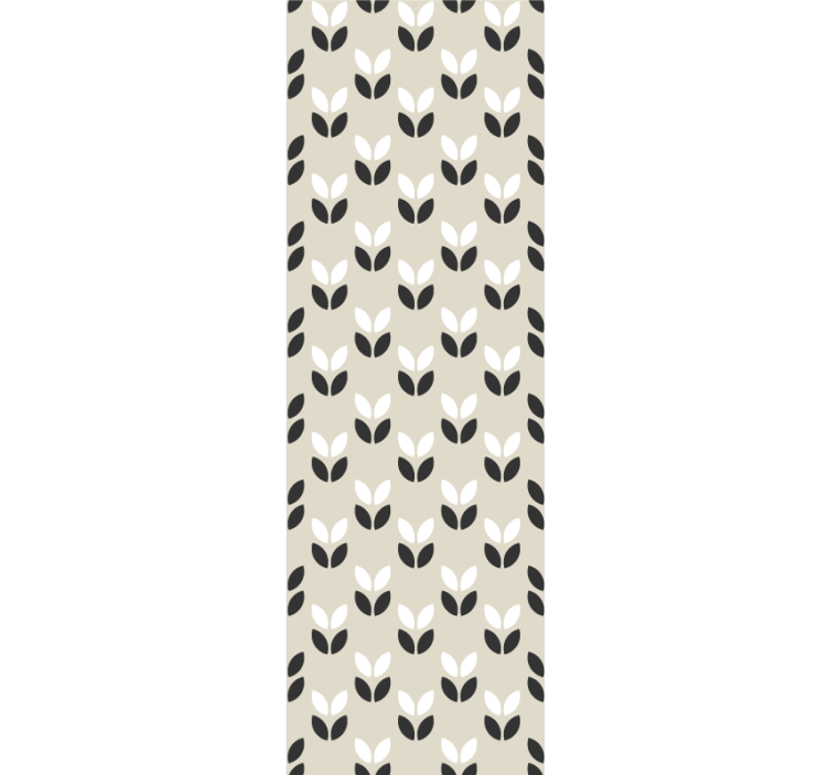 Symmetric Leaf Pattern geometric wallpaper - TenStickers