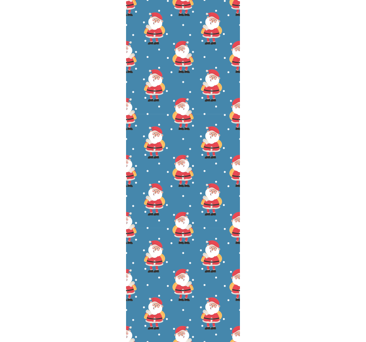 Jolly Santa Patterns christmas wallpaper - TenStickers