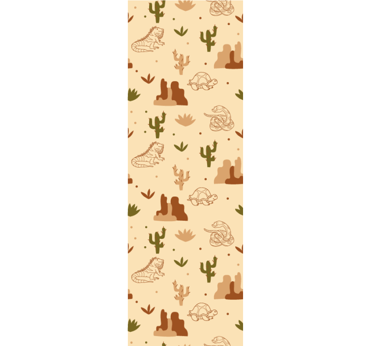 Wild animals in the desert jungle wallpaper - TenStickers