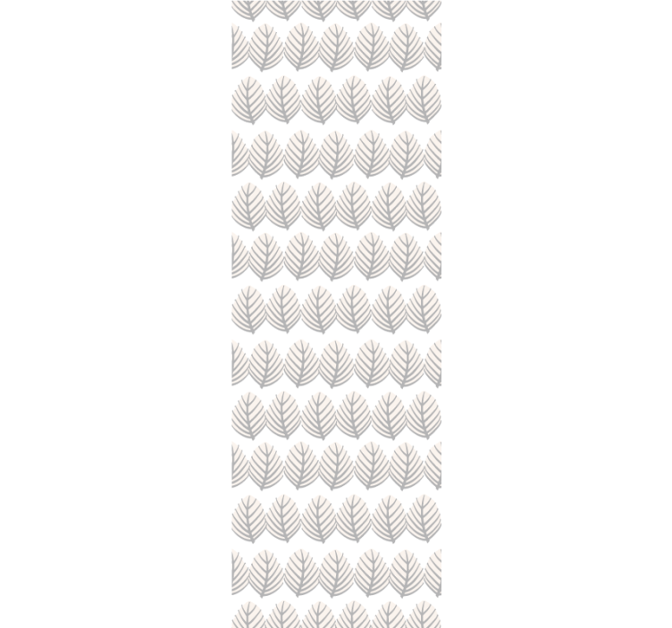Simple gray pattern leaf wallpaper - TenStickers