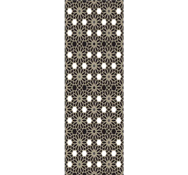 Geometric Floral Theme tile wallpaper - TenStickers