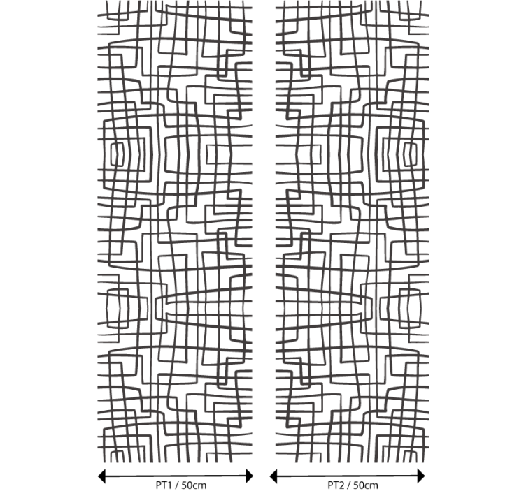 Eclectic style art deco pattern  wallpaper - TenStickers