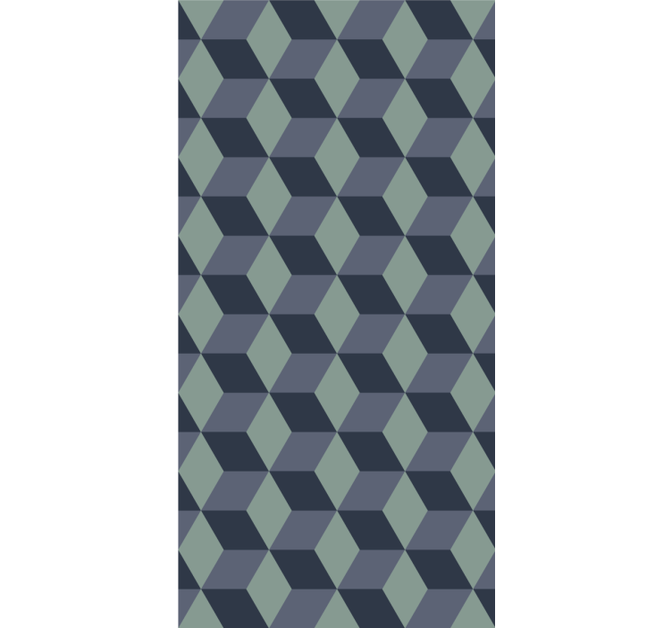 3D cubes pattern geometric wallpaper - TenStickers