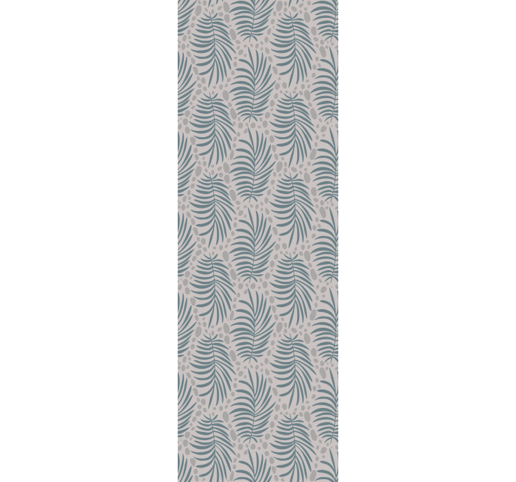 Tropical palm leaves dining room wallpaper - TenStickers