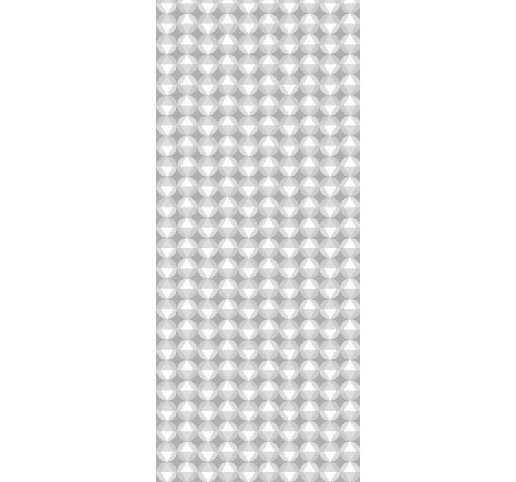 Gray Circular Pattern shapes wallpaper - TenStickers