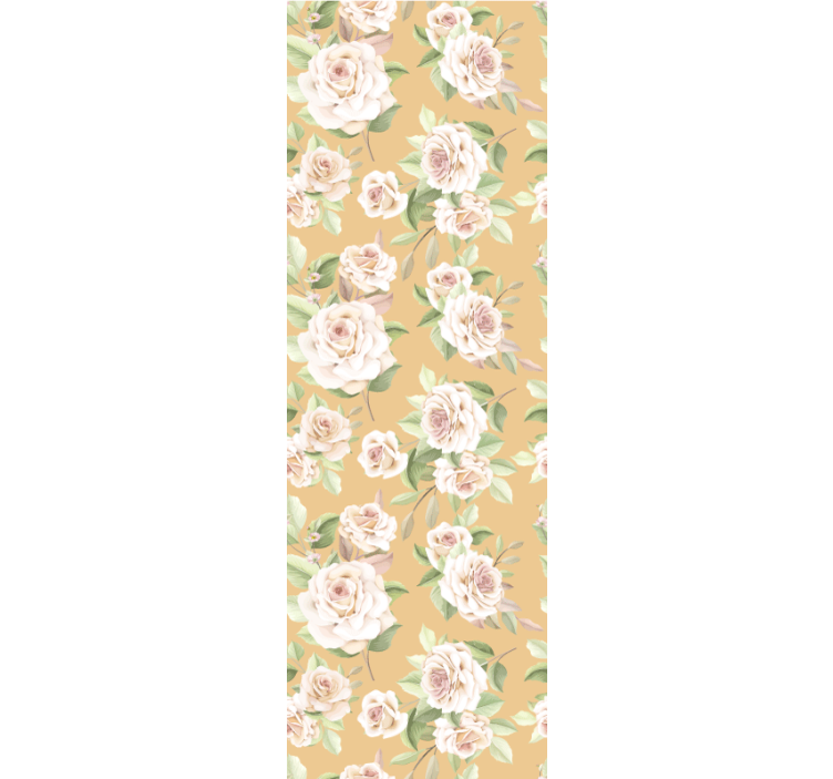 Soft roses arrangement living room wallpaper - TenStickers